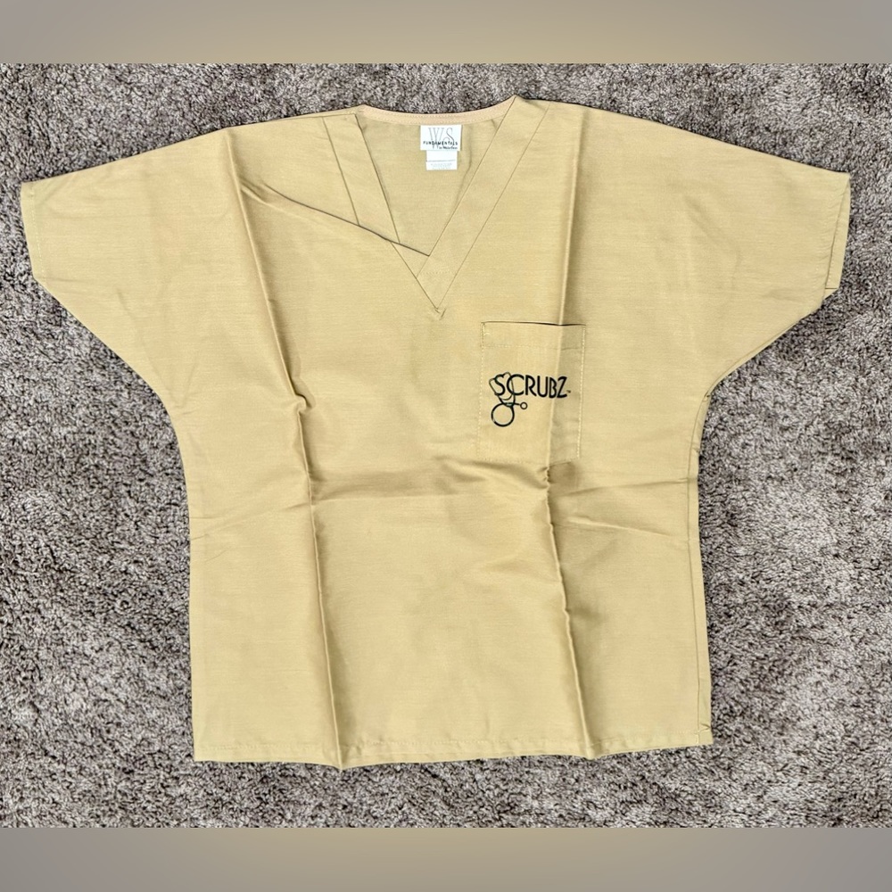 Scrubs Top, Tan, size Medium